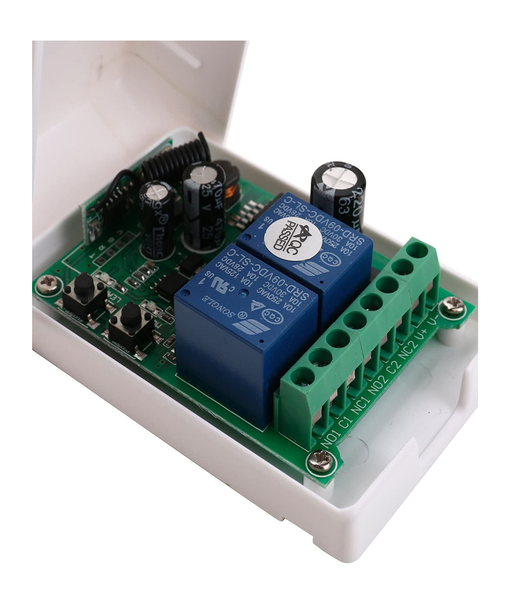 AC/DC12-48V 2-Channel 433Mhz RF Wireless Remote Control Switch