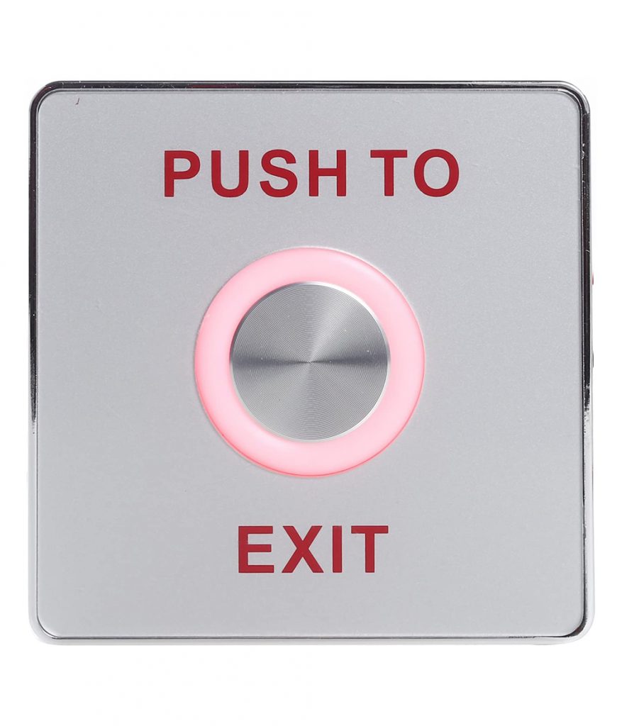 Piezoelectric Push Release Out Unlock Exit Button Switch Sensor W Led